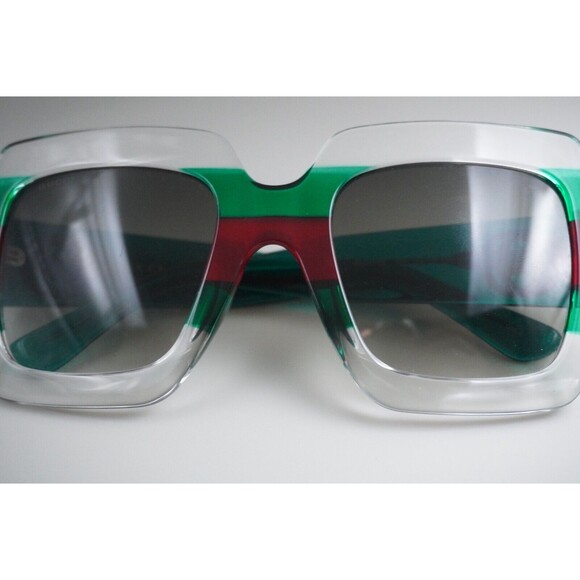 Gucci GG0178S square frame Tri-color design UV protection Luxury Trendy Designer - Picture 4 of 13